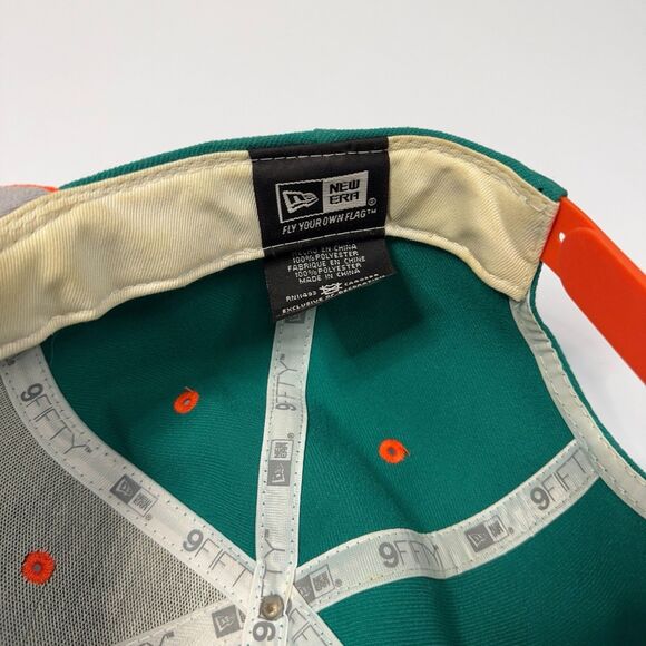 Vintage‎ Miami Dolphins New Era Collection 9fifty NFL Snapback Green - Picture 9 of 9